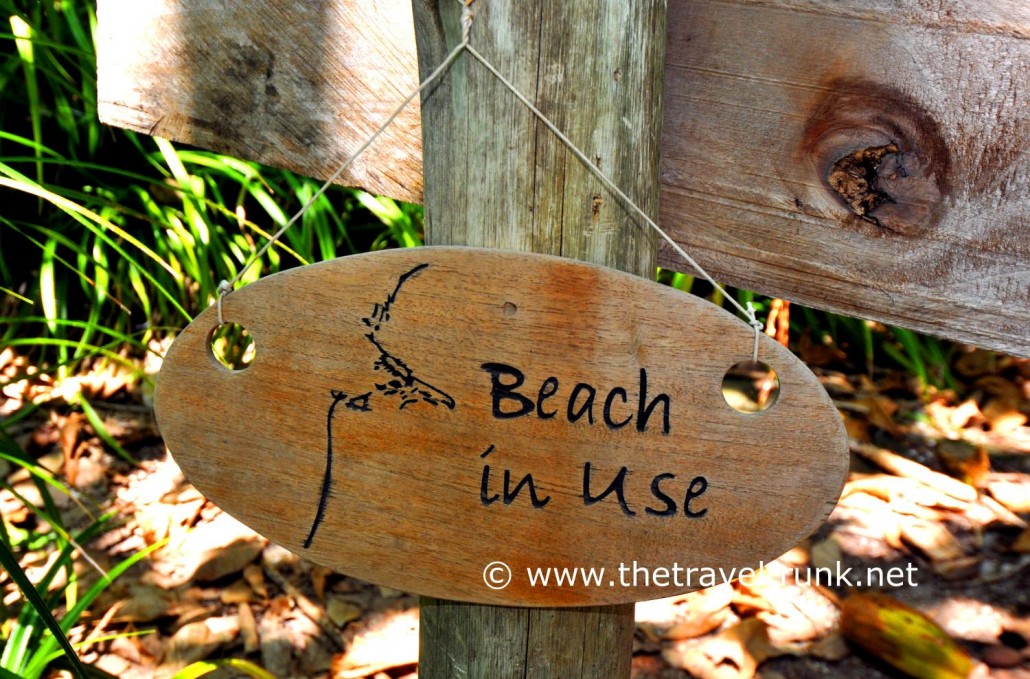 Private beach