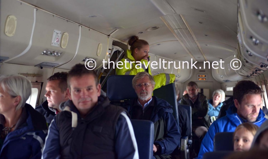 Passengers on one of the last flights.