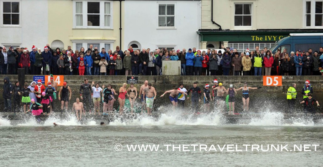 Crazy Christmas swimmers