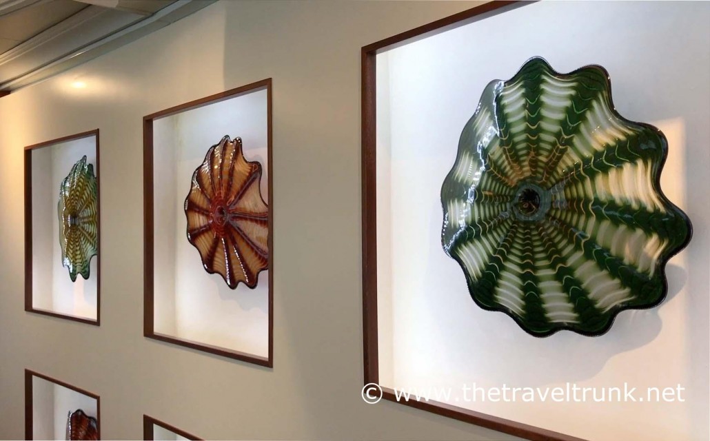 Art work are abundant around the whole ship.