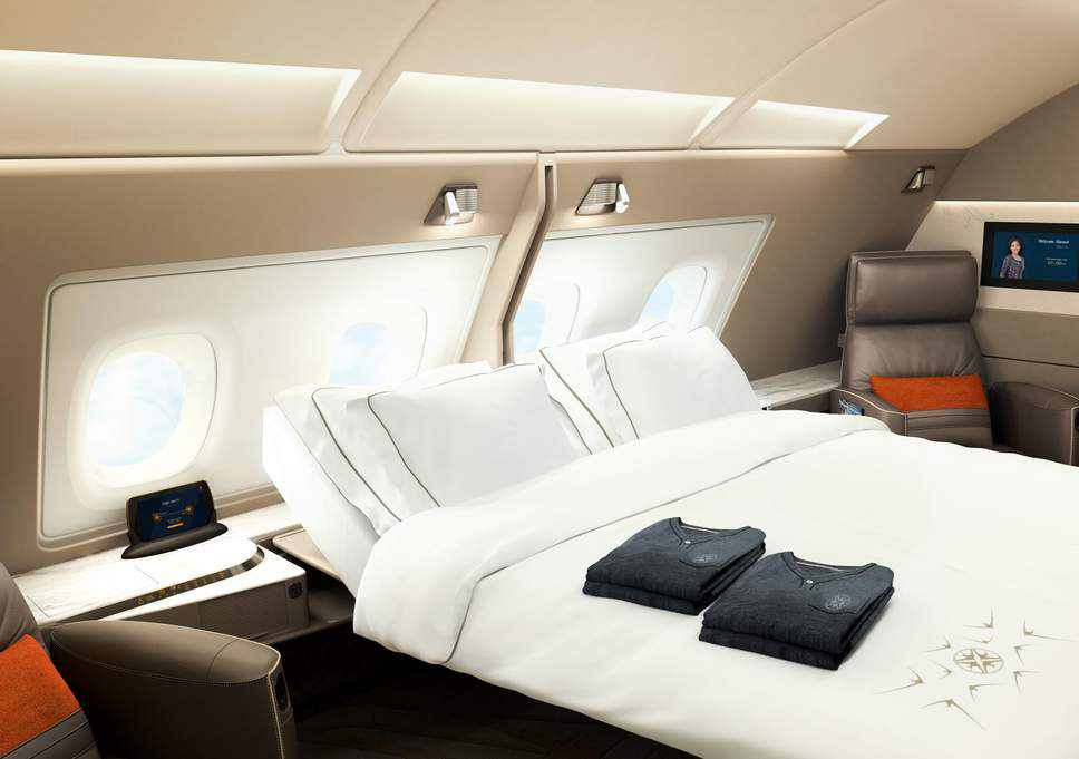 Singapore airlines A380 double bed