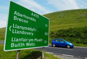 Road Sign Brecon Beacons