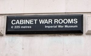 The Cabinet War Rooms sign