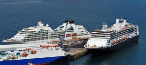 Two cruise ships