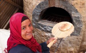 Bread oven with cook.